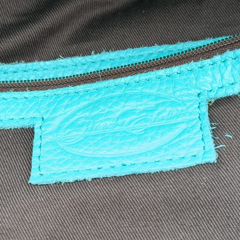 Onna Ehrich Cyan large leather bag